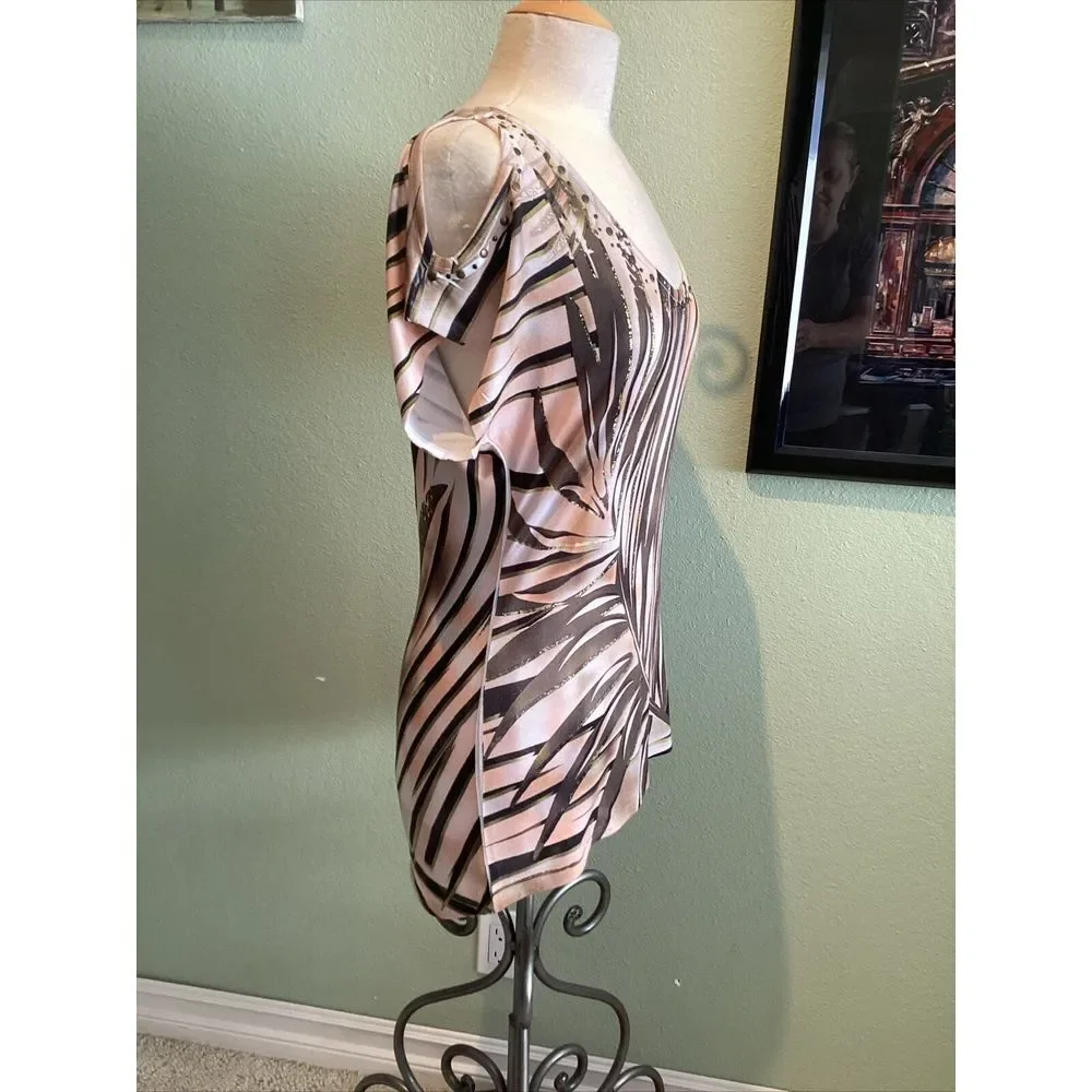 Cache Cold Shoulder High Low Top Size Small - Picture 2 of 5
